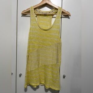 Roxy Yellow Striped Racerback Tank Top